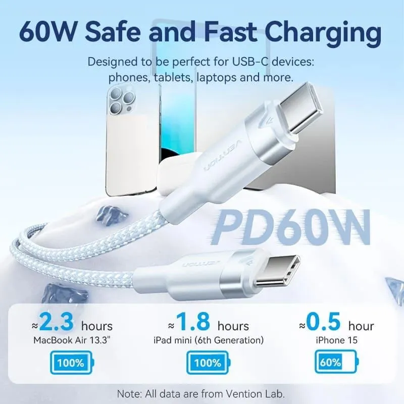Cable usb-c to usb-c-1m white trdwf vention