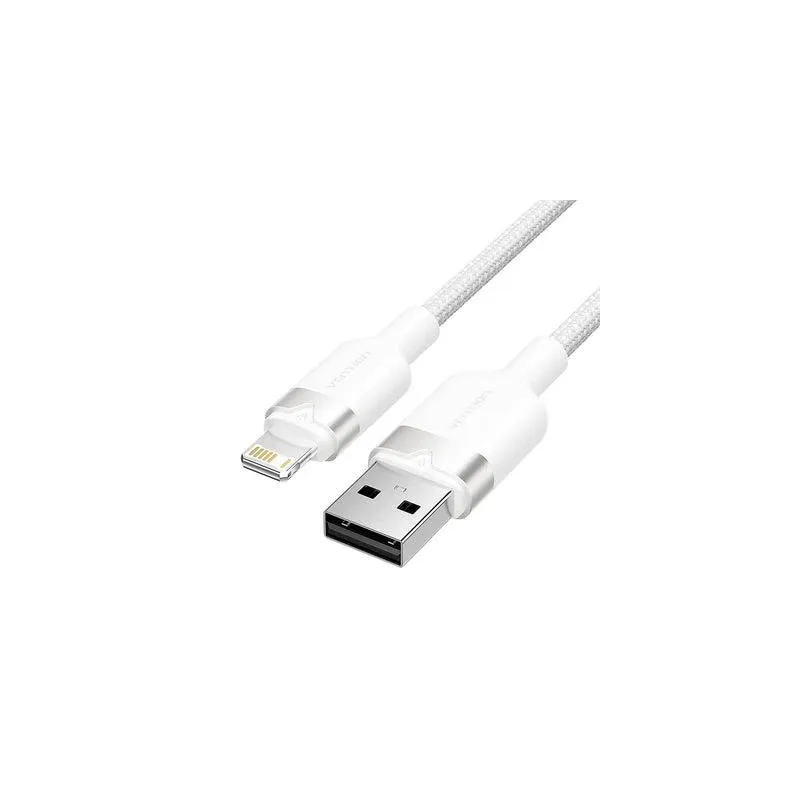 Cable usb2.0 to lightning-1m white lanwf vention