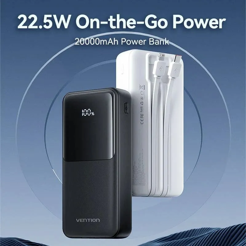 Power bank usb 20000mah 22.5w-white fhpw0 vention
