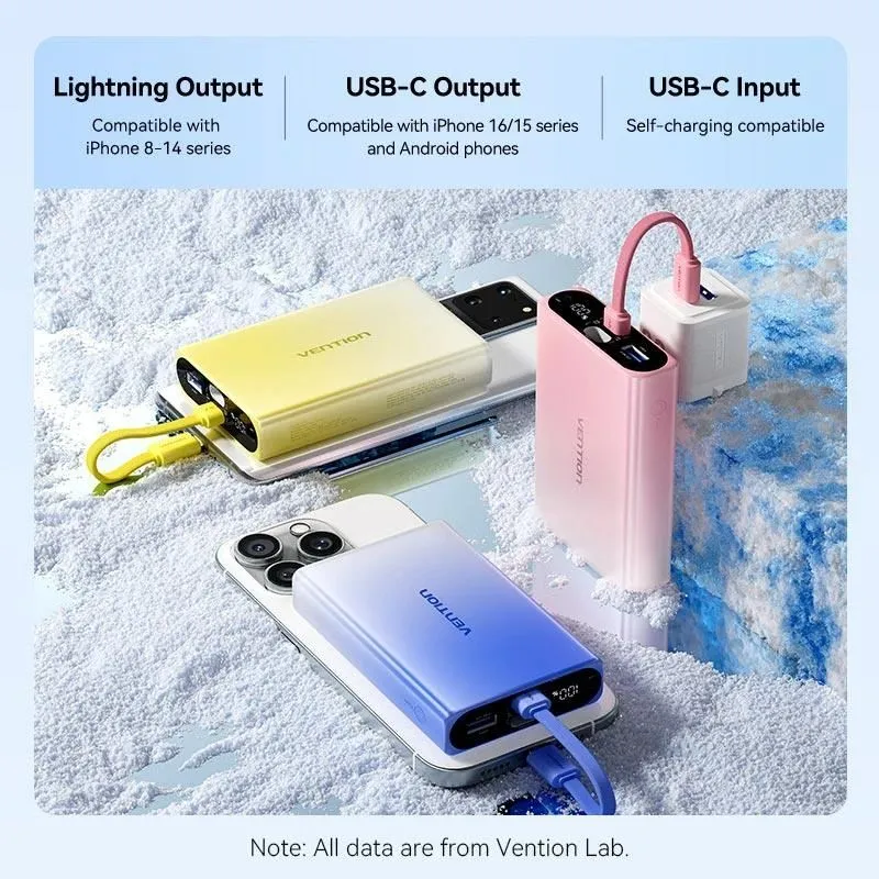 Power bank usb 10000mah 22.5w-gray fhzm0 vention