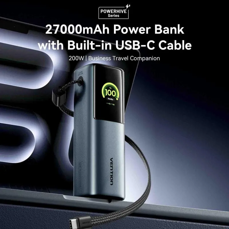Power bank usb 27000mah 200w-fkgh0 vention