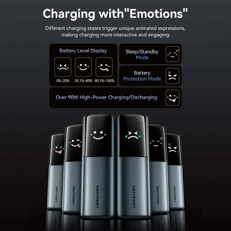 Power bank usb 27000mah 200w-fkgh0 vention