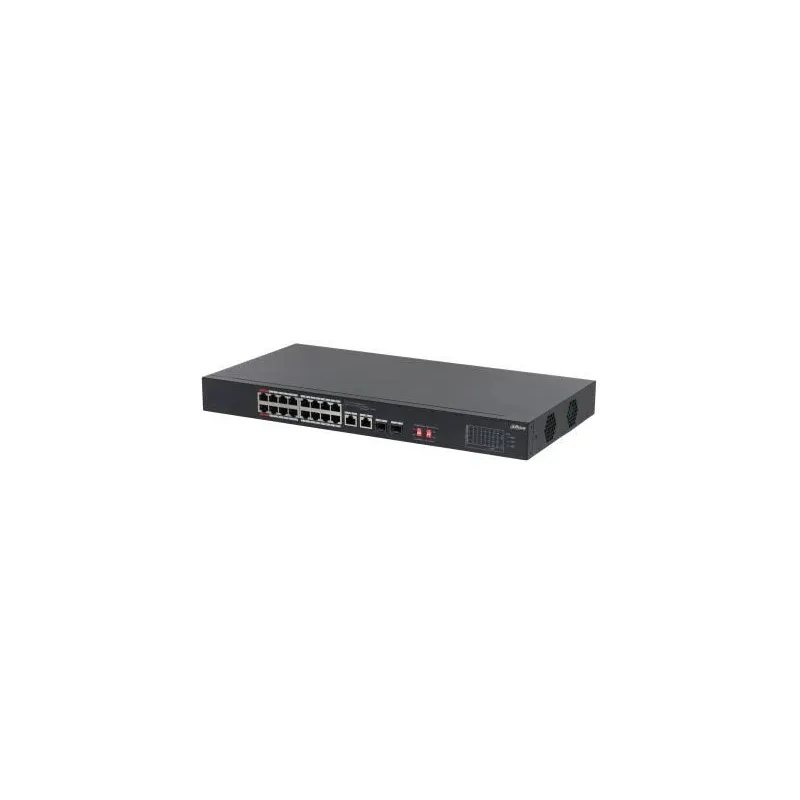 Switch-DAHUA-S3218-16ET-135-Switch type Unmanaged-Switch layer L2-Rack mounting Yes-Stackable Yes-Form factor 1U-16xRJ-45