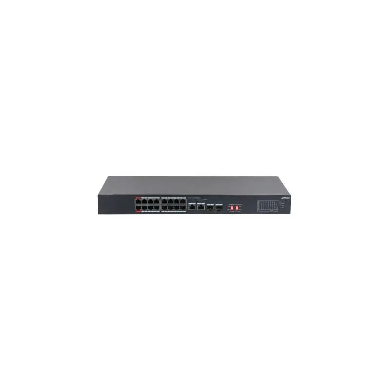 Switch-DAHUA-S3218-16ET-135-Switch type Unmanaged-Switch layer L2-Rack mounting Yes-Stackable Yes-Form factor 1U-16xRJ-45