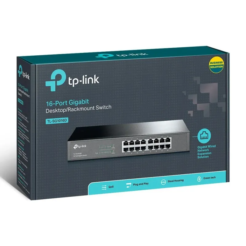 Switch-TP-LINK-16x10Base-T - 100Base-TX - 1000Base-T-TL-SG1016D