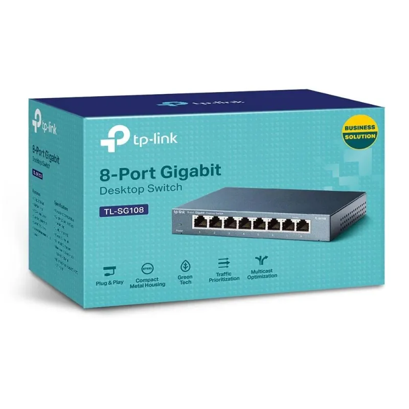 Switch-TP-LINK-8x10Base-T - 100Base-TX - 1000Base-T-TL-SG108