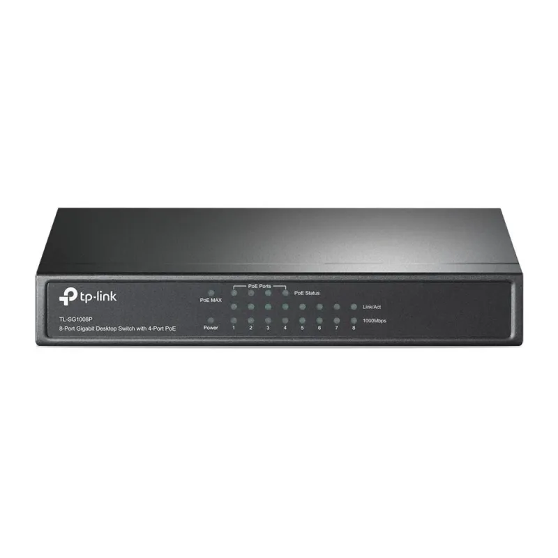 Switch-TP-LINK-8x10Base-T - 100Base-TX - 1000Base-T-TL-SG1008P