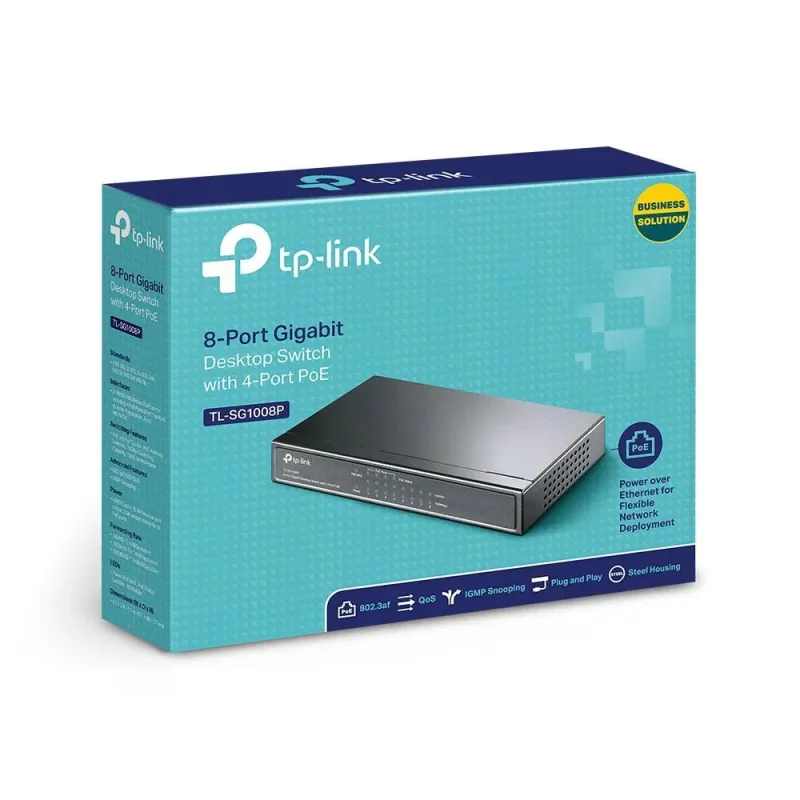 Switch-TP-LINK-8x10Base-T - 100Base-TX - 1000Base-T-TL-SG1008P