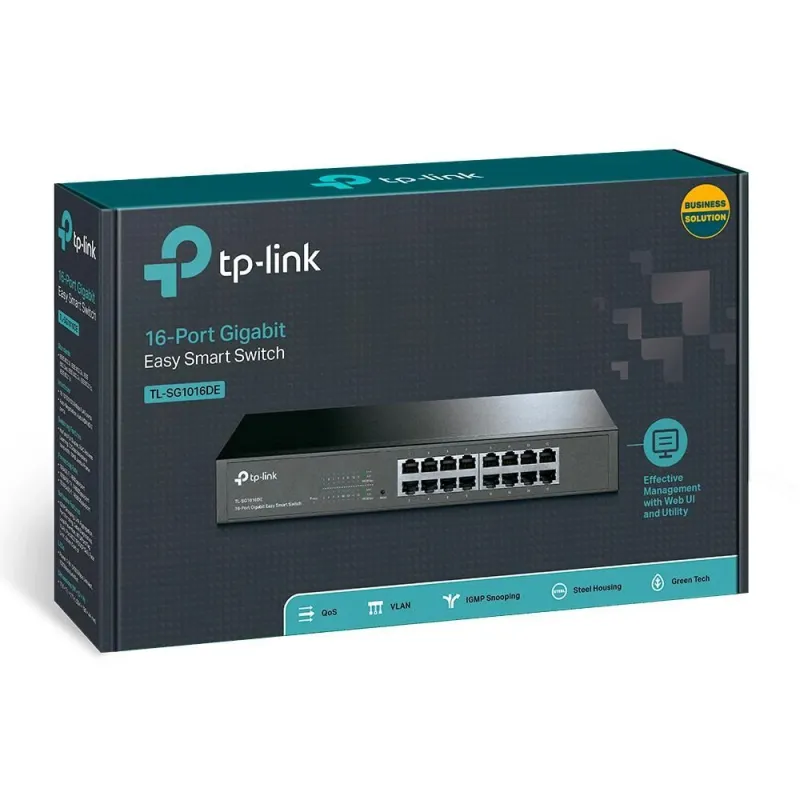 Switch-TP-LINK-16x10Base-T - 100Base-TX - 1000Base-T-TL-SG1016DE