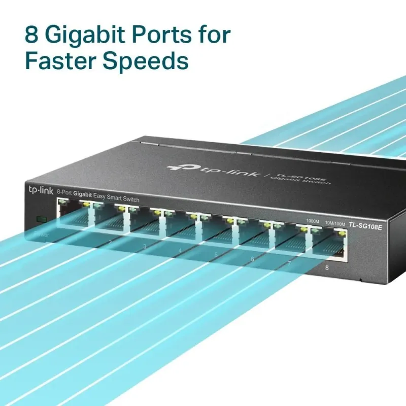 Switch-TP-LINK-8xRJ45-TL-SG108E
