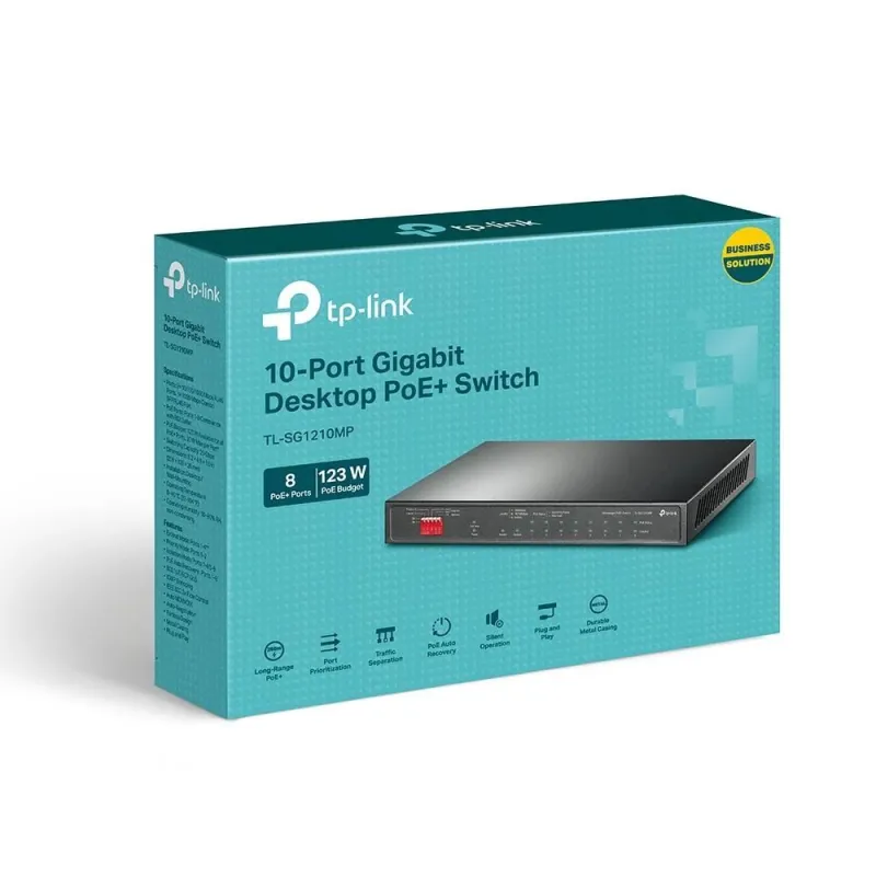 Switch-TP-LINK-1xSFP-PoE+ ports 8-TL-SG1210MP