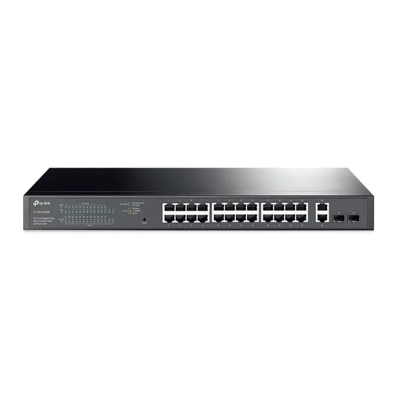 Switch-TP-LINK-Desktop-pedestal-28x10Base-T - 100Base-TX - 1000Base-T-PoE+ ports 24-250 Watts-TL-SG1428PE