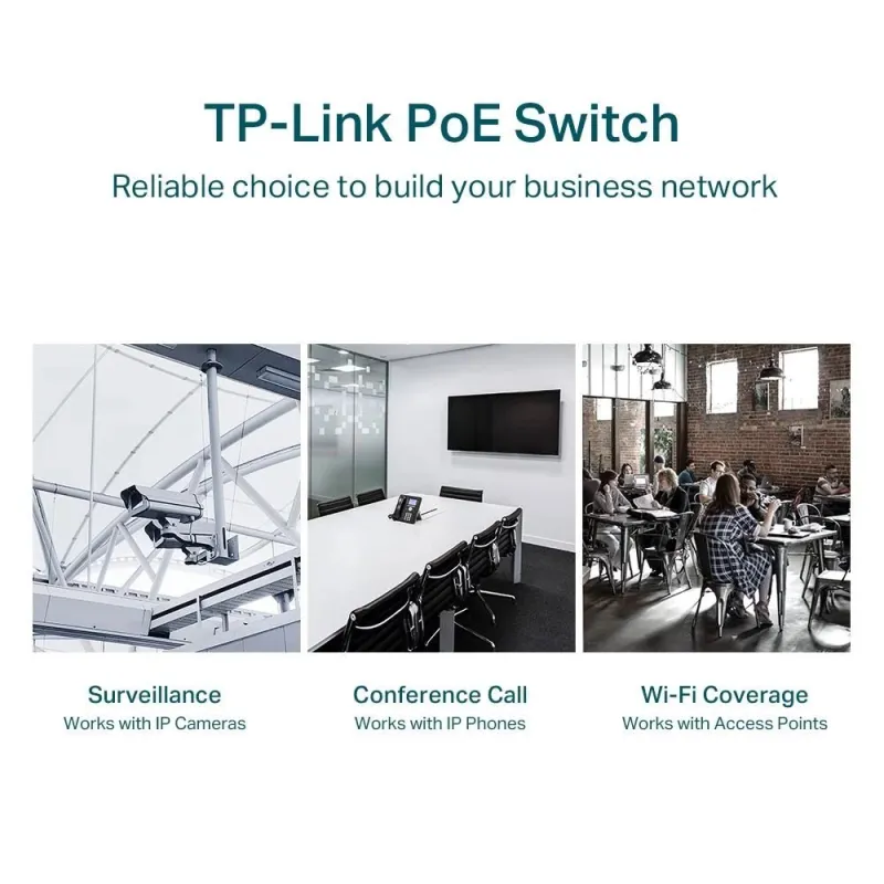 Switch-TP-LINK-Desktop-pedestal-28x10Base-T - 100Base-TX - 1000Base-T-PoE+ ports 24-250 Watts-TL-SG1428PE