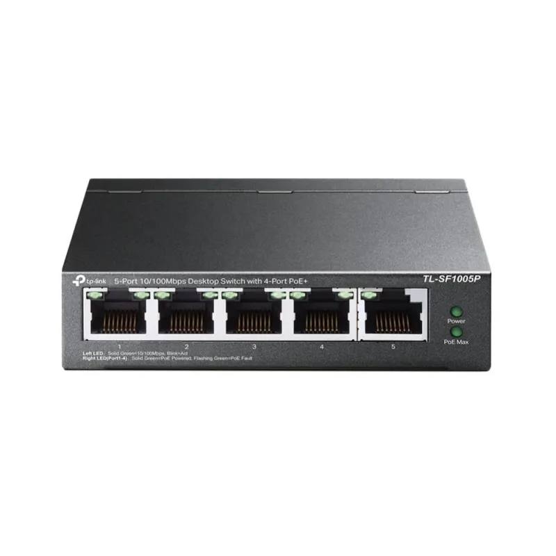 Switch-TP-LINK-Desktop-pedestal-5x10Base-T - 100Base-TX-PoE ports 4-TL-SF1005P