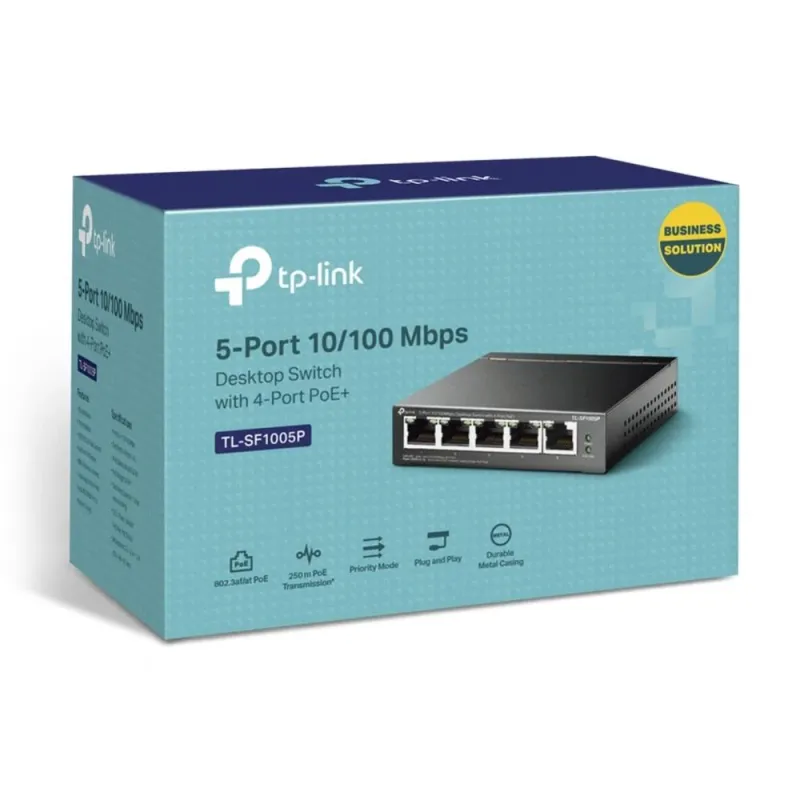 Switch-TP-LINK-Desktop-pedestal-5x10Base-T - 100Base-TX-PoE ports 4-TL-SF1005P