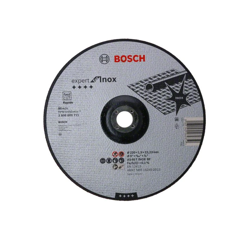 Griešanas ripa Rapido 230x22,2x1,9 mm, INOX