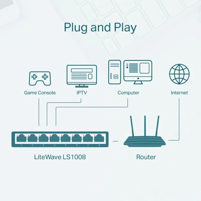 Switch-TP-LINK-LS1008-LS1008