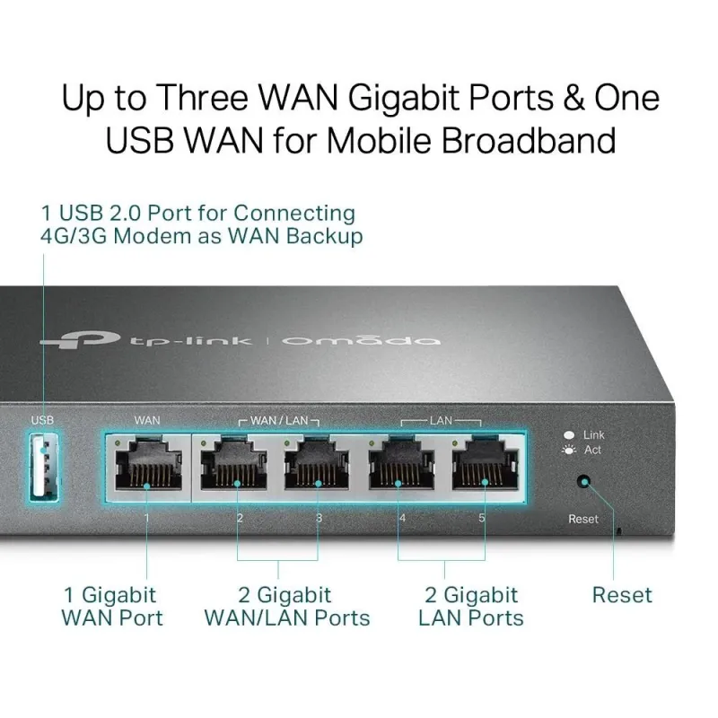 Net router 1000m 5p vpn-omada er605 tp-link