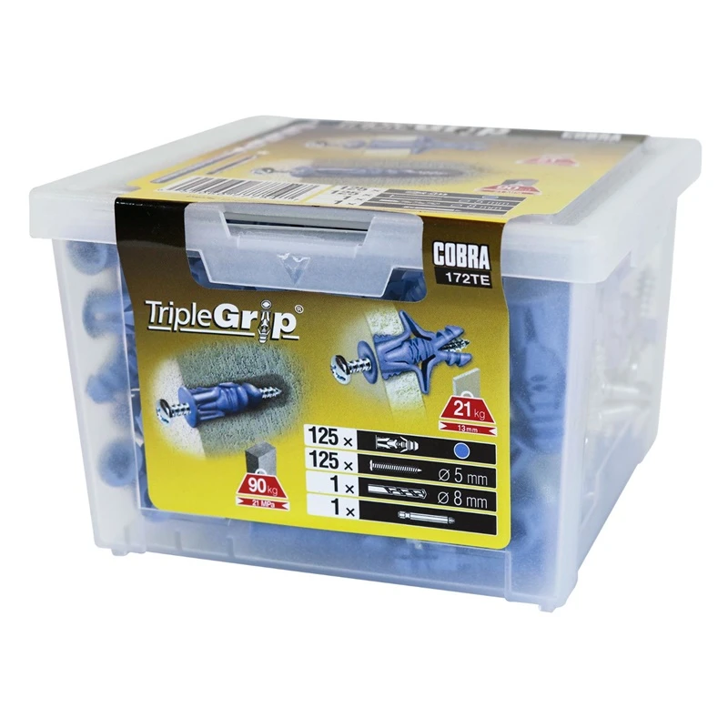 GKP skrūves. 5 x 32 mm. plastmasas. 125 gab.