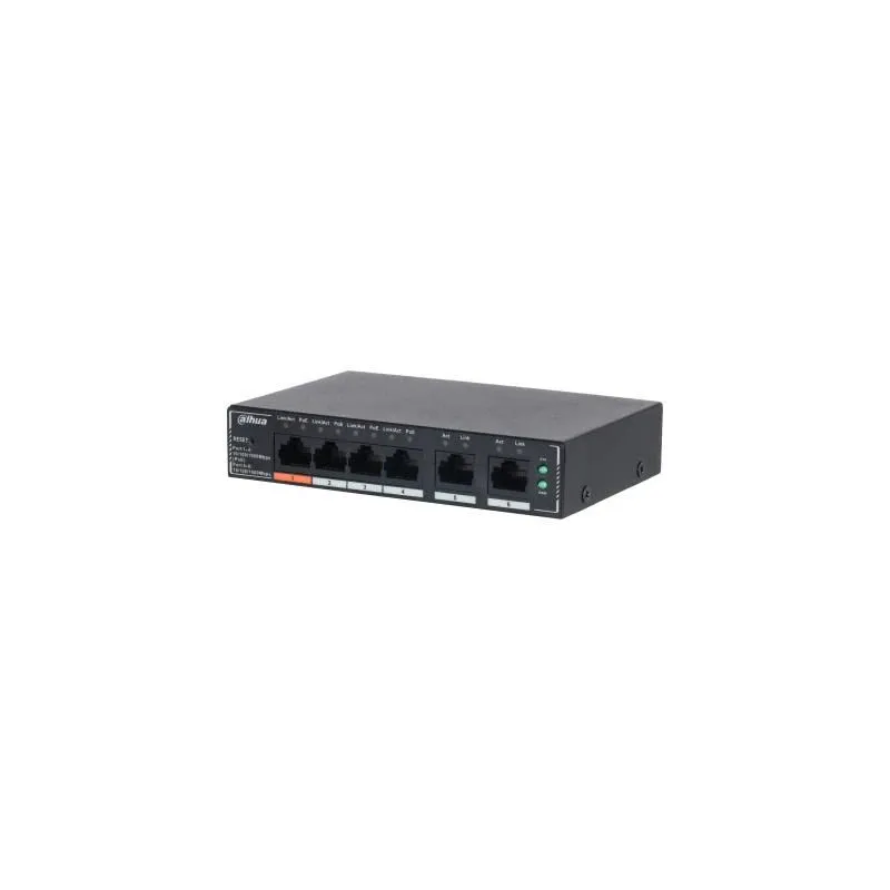 Switch-DAHUA-DH-SG4006P-Switch layer L2-6xRJ-45 ports-RJ-45 Ports Type Gigabit Ethernet ,10-100-1000,-4xPower over Ethernet