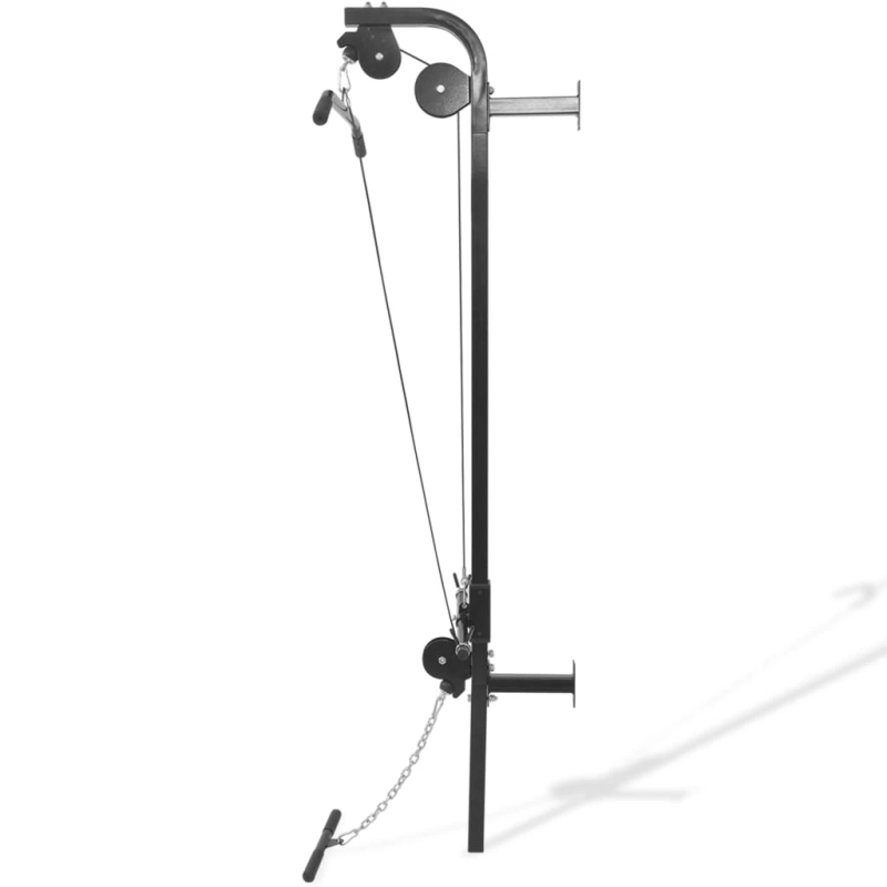 vidaXL mājas trenažieris, 2 vilkšanas stieņi, piestiprināms pie sienas