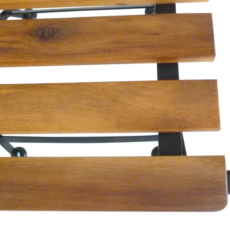 vidaXL saliekami dārza krēsli, 2 gab., tērauds un akācijas masīvkoks