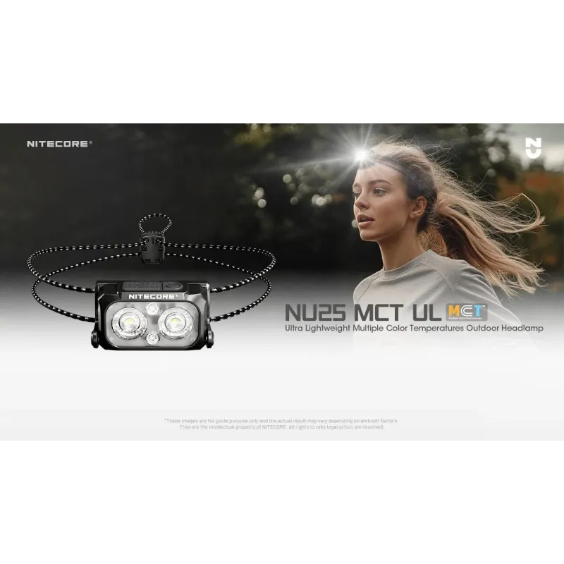 Headlamp nu series 400 lumens-nu25 mct ul nitecore
