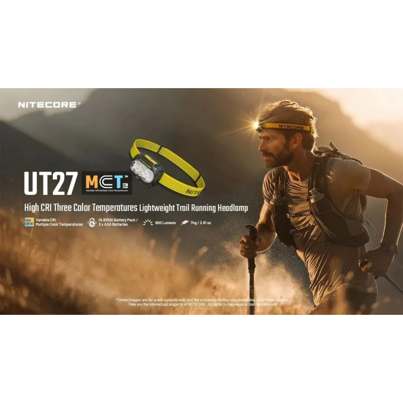 Headlamp ut series 800lumens-ut27 mct nitecore
