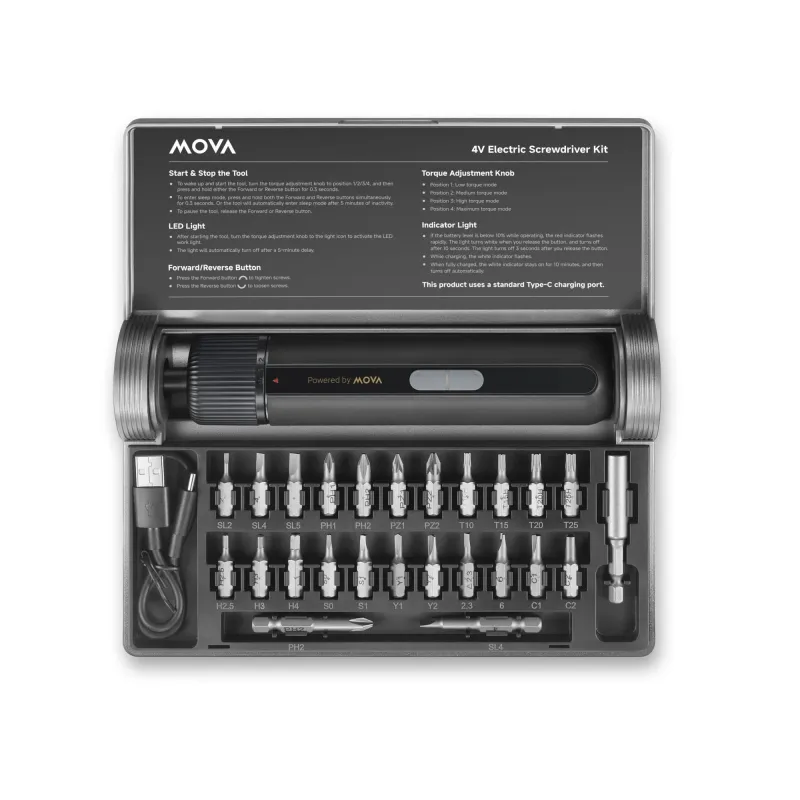 Electric screwdriver 4v 8n-msd008 mova