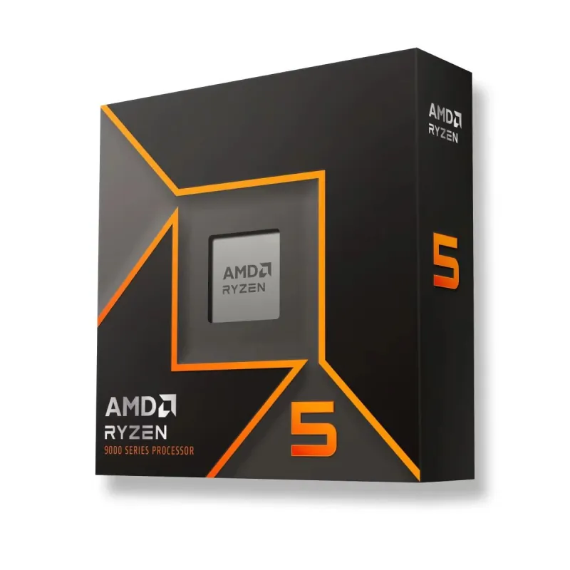 CPU-AMD-Desktop-AMD Ryzen 5-R5-9600X-Granite Ridge AM5-3900 MHz-Cores 6-32MB-Socket SAM5-65 Watts-GPU