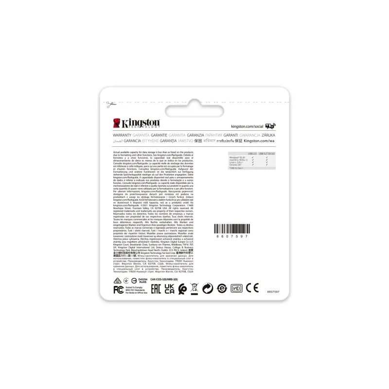 Memory drive flash usb3.2-64gb 2pk dtxm-64gb-2p kingston
