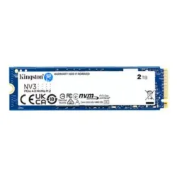 Kingston SSD - NV3 - 2000 GB - SSD form factor M.2 2280 - Solid-state drive interface PCIe NVMe Gen 4.0 ,x4, - Read speed 6000