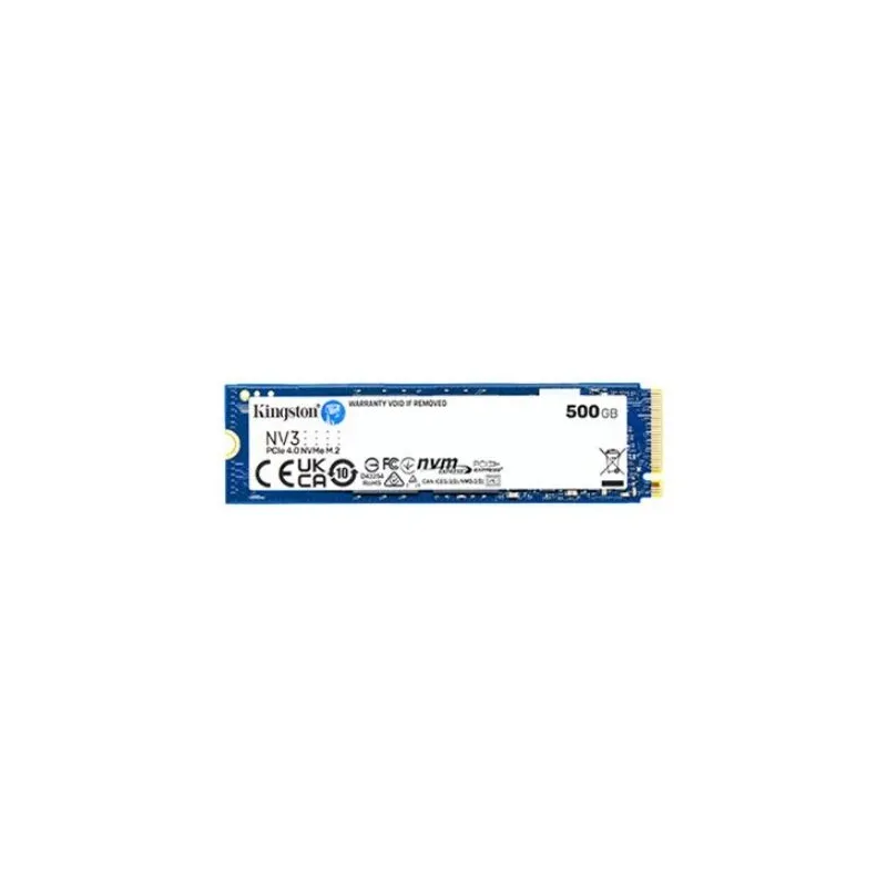 SSD-KINGSTON-NV3-500GB-M.2-PCIE-NVMe-3D NAND-Write speed 3000 MBytes-sec-Read speed 5000 MBytes-sec-TBW 160 TB-MTBF 200000