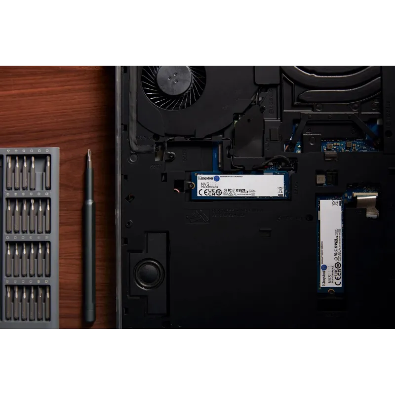 SSD-KINGSTON-NV3-500GB-M.2-PCIE-NVMe-3D NAND-Write speed 3000 MBytes-sec-Read speed 5000 MBytes-sec-TBW 160 TB-MTBF 200000