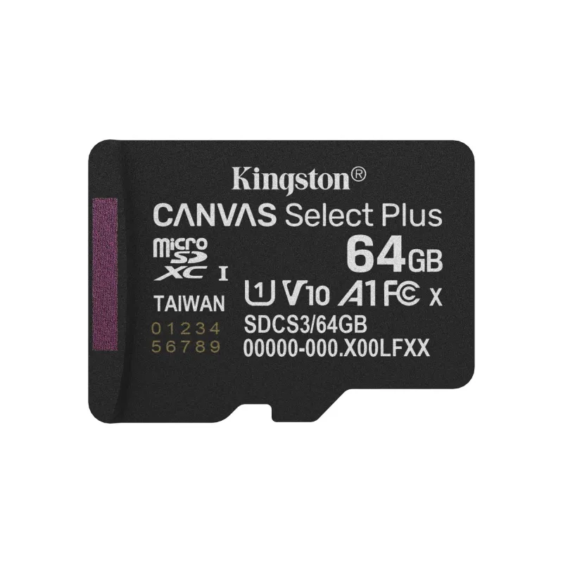 Memory micro sdxc 64gb uhs-i-w-adapter sdcs3-64gb kingston