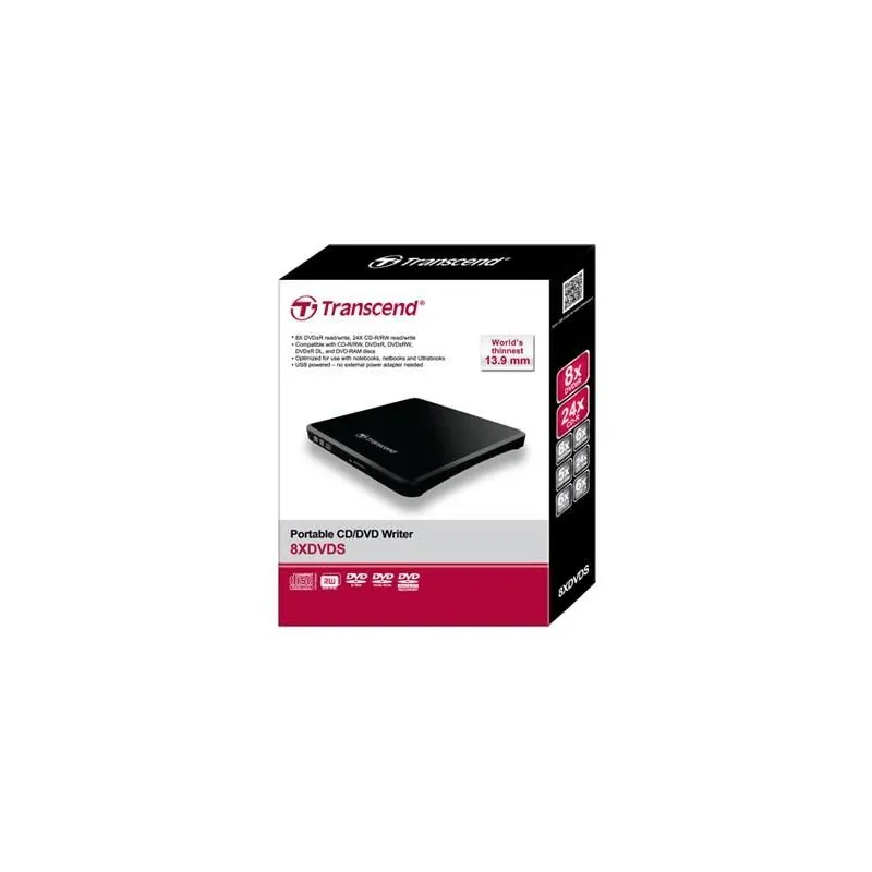 Dvd rw usb2 8x ext black rtl-ts8xdvds-k transcend