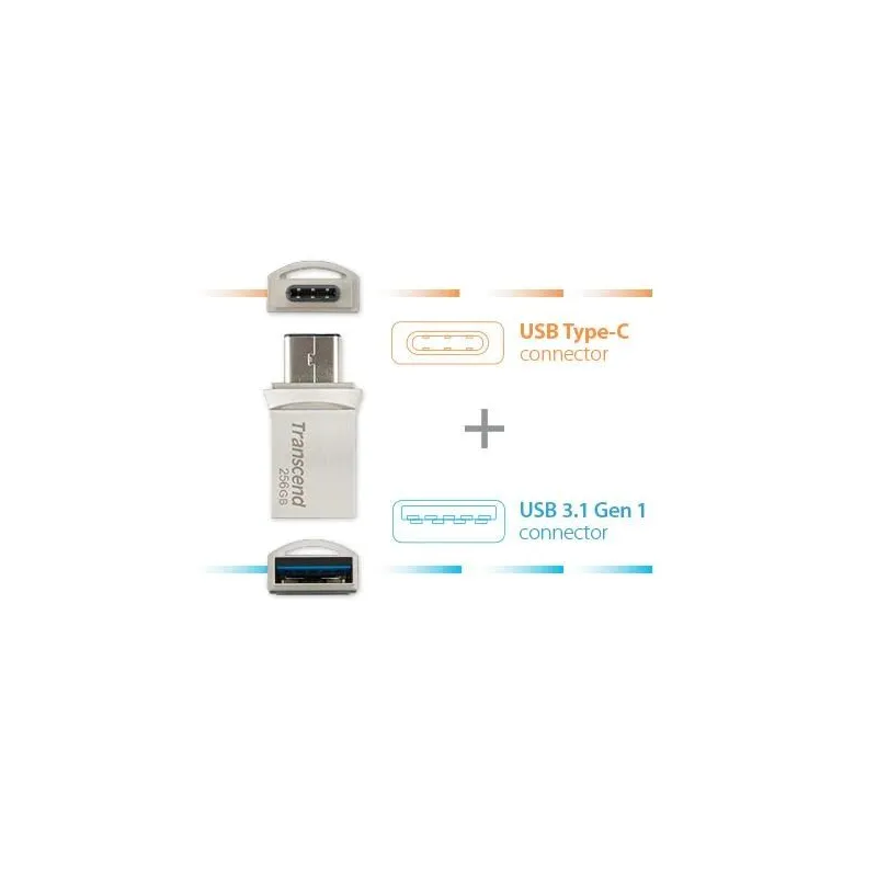 Memory drive flash usb3.1-256gb ts256gjf890s transcend