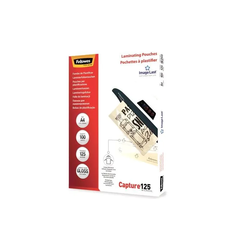 Laminator pouch imagelast-a4 125 100pcs 5307407 fellowes