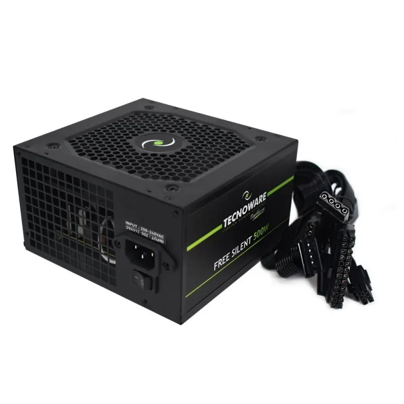 Power Supply-TECNOWARE-FREE SILENT 500W-ATX-PC-180 - 264 V-500 W-FAL506FS12B