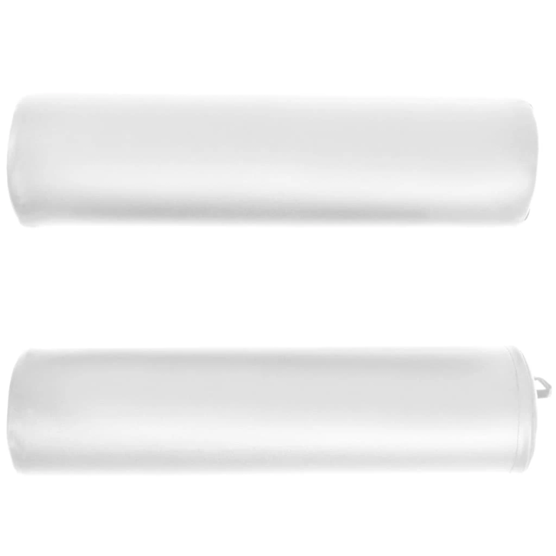 vidaXL masāžas galds, saliekams, ovāls, 2 balsti, 4 cm, balts