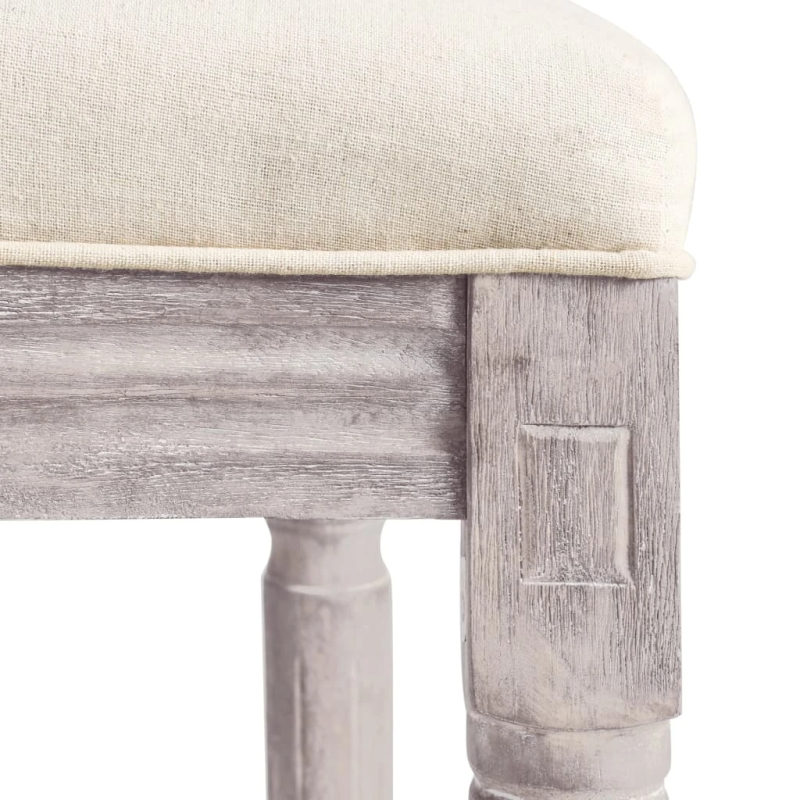 vidaXL bāra krēsli, 2 gab., balts lins