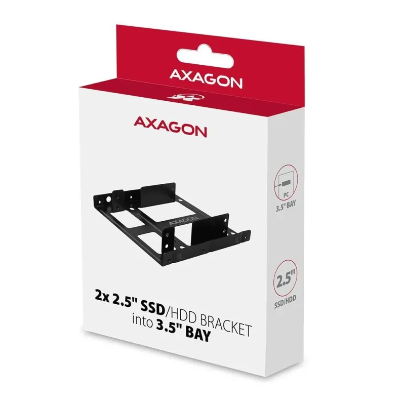 Ssd acc bracket 2x2.5 to 3.5-rhd-225 axagon