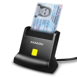 AXAGON Universal desktop USB contact Smart-ID and SD-microSD-SIM card reader - CRE-SM2