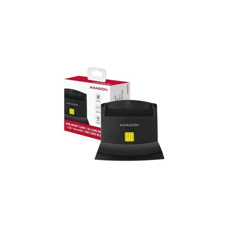 AXAGON Universal desktop USB contact Smart-ID and SD-microSD-SIM card reader - CRE-SM2