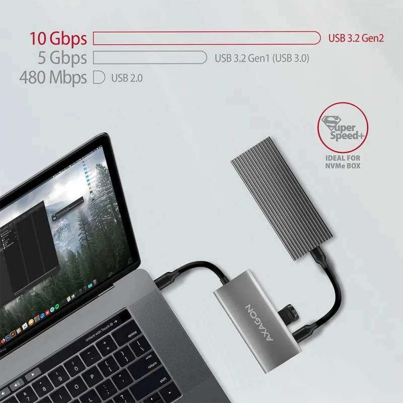 I-o hub usb3.2 4port-0.13m hmc-4g2 axagon