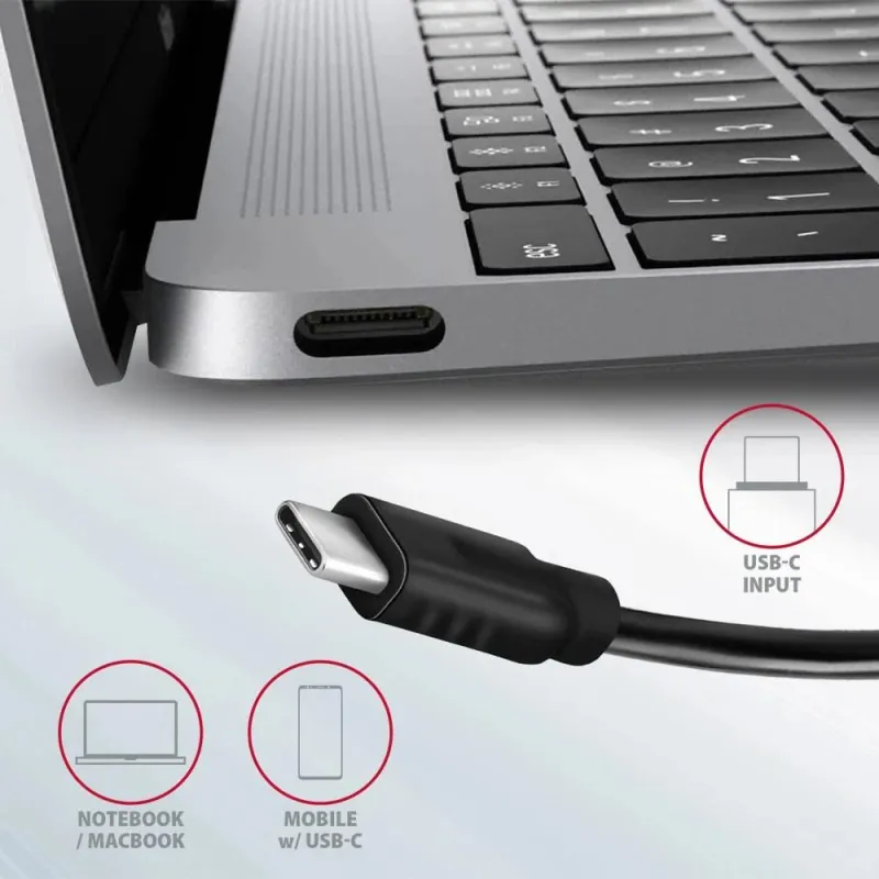 I-o hub usb-c 5in1-0.2m hmc-5g2 axagon
