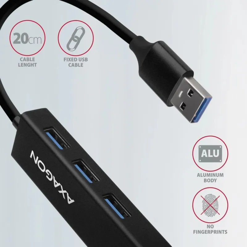 I-o hub usb3.2 3port glan-0.2m hma-gl3a axagon