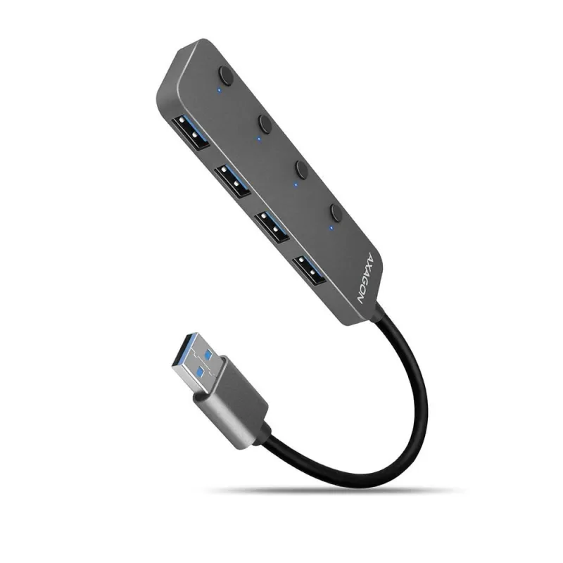 I-o usb hub switch 4port-0.2m hue-msa axagon