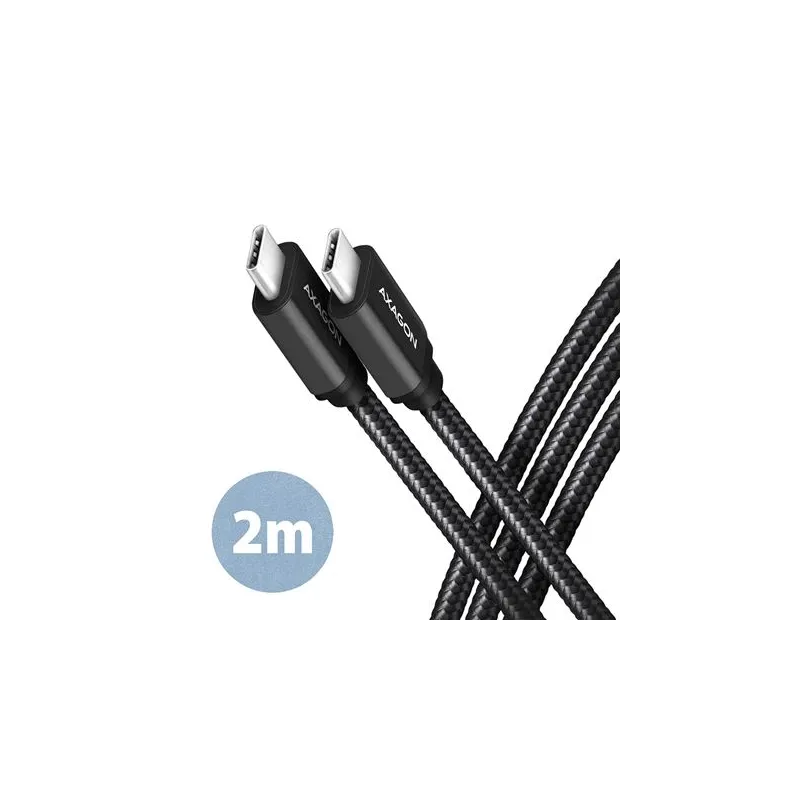 Cable usb-c to usb-c 2m 60w-black bucm3-cm20ab axagon