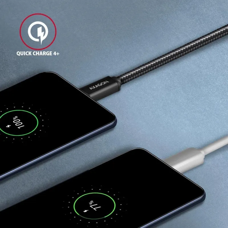 Cable usb-c to usb-c 2m 60w-black bucm3-cm20ab axagon